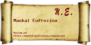 Maskal Eufrozina névjegykártya